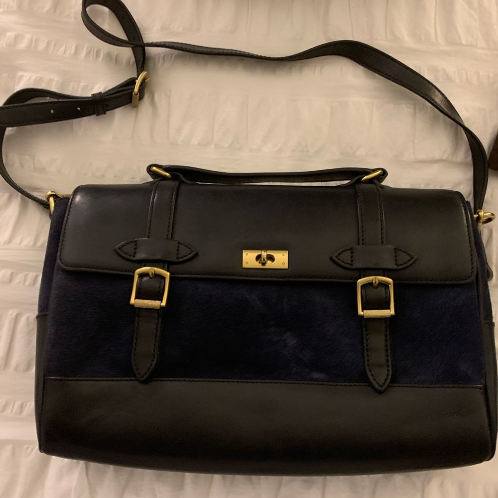 Navy J crew messenger crossbody